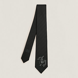 【新品タグ付き✨】箱付き！ エルメス ネクタイ シュヴォー・アン・シンメトリー シルクタイ-《シュヴォー・アン